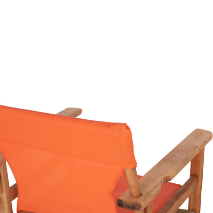 Director's Chair Limnos Hm11764.02 In Natural Color And Orange Textilene 57x54x88.5hcm.