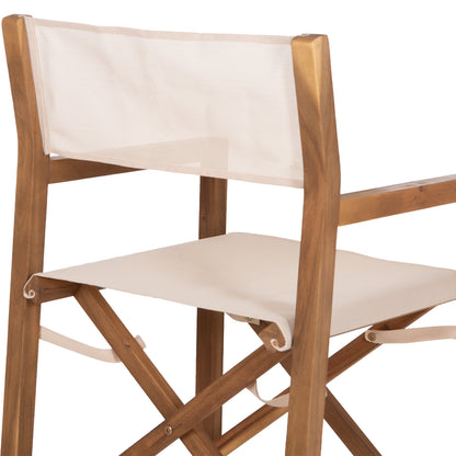 Director's Chair Soul Hm6524.04 Acacia Wood In Natural--beige Textilene 54x51x84hcm.