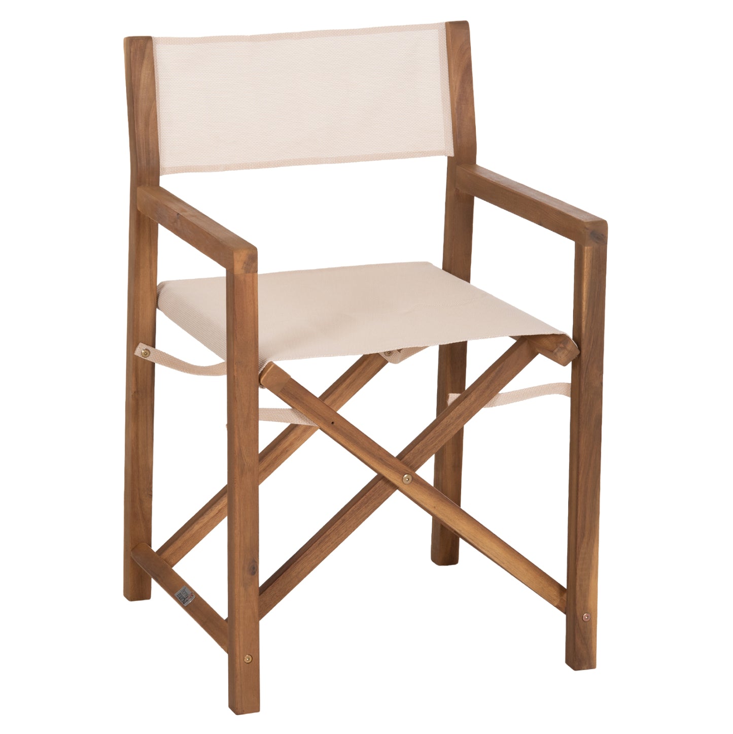 Director's Chair Soul Hm6524.04 Acacia Wood In Natural--beige Textilene 54x51x84hcm.