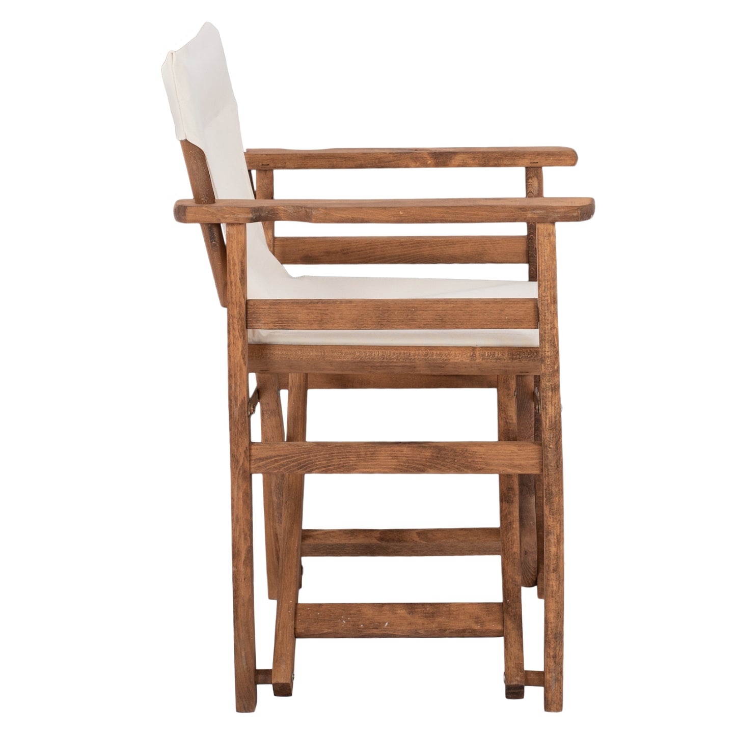 Director's Armchair Walnut With Ecru Sail Cloth Hm11518.01 58x48x88 Cm.