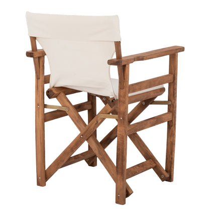 Director's Armchair Walnut With Ecru Sail Cloth Hm11518.01 58x48x88 Cm.