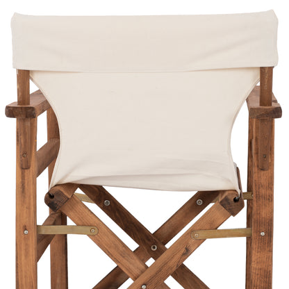 Director's Armchair Walnut With Ecru Sail Cloth Hm11518.01 58x48x88 Cm.