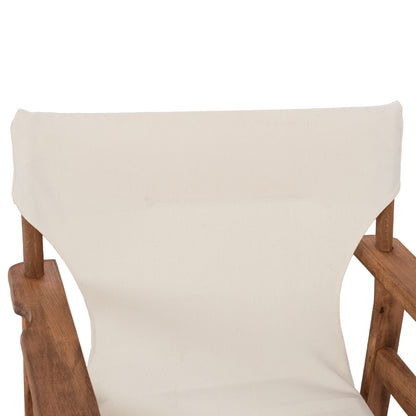 Director's Armchair Walnut With Ecru Sail Cloth Hm11518.01 58x48x88 Cm.