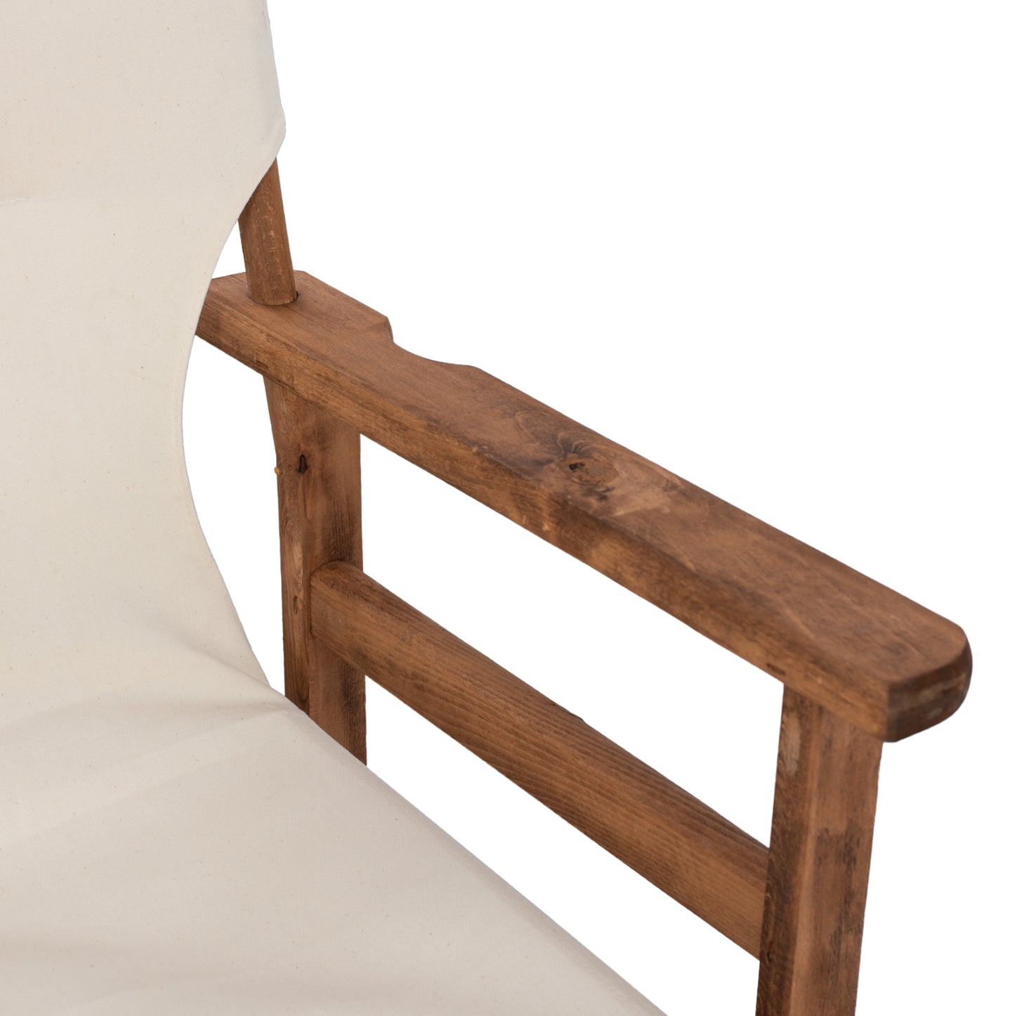 Director's Armchair Walnut With Ecru Sail Cloth Hm11518.01 58x48x88 Cm.