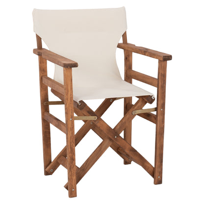 Director's Armchair Walnut With Ecru Sail Cloth Hm11518.01 58x48x88 Cm.