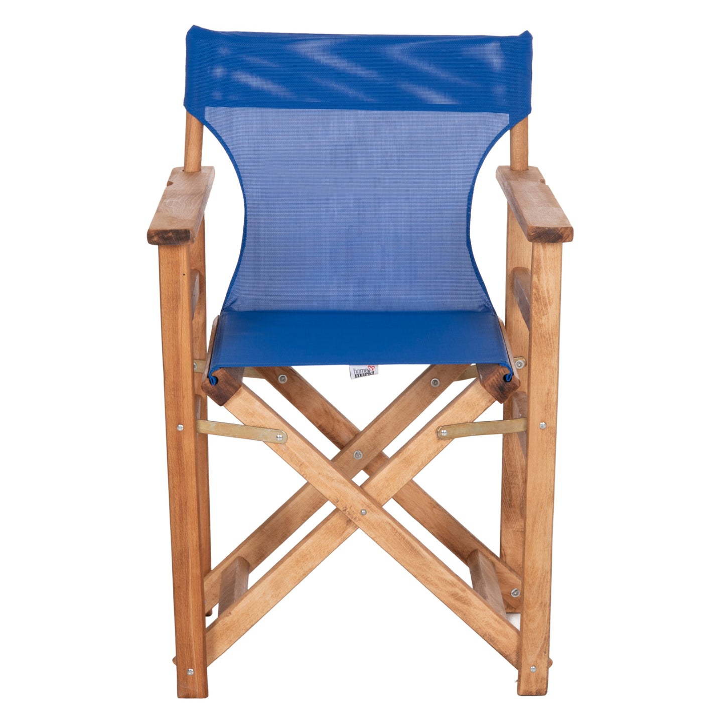 Director's Chair Limnos Hm10543.01 Beech Wood In Natural & Blue Textilene 57x54x88.5hcm.