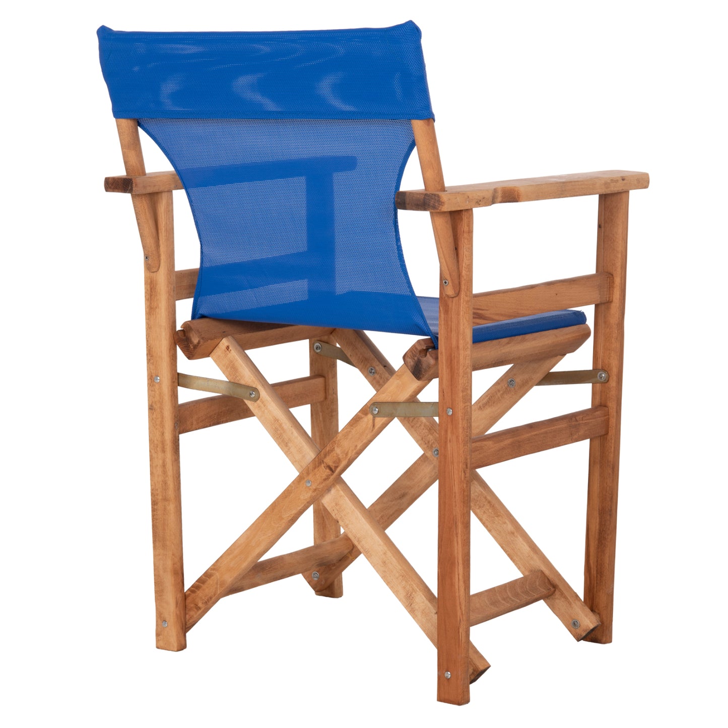 Director's Chair Limnos Hm10543.01 Beech Wood In Natural & Blue Textilene 57x54x88.5hcm.