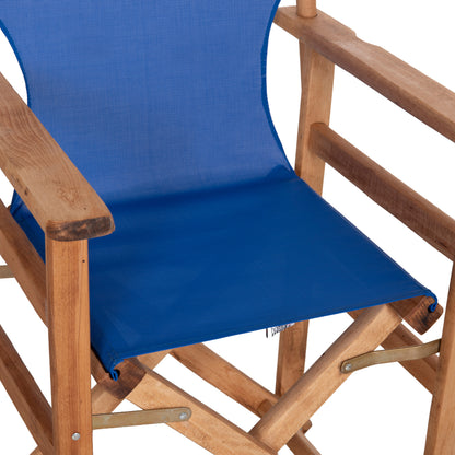 Director's Chair Limnos Hm10543.01 Beech Wood In Natural & Blue Textilene 57x54x88.5hcm.