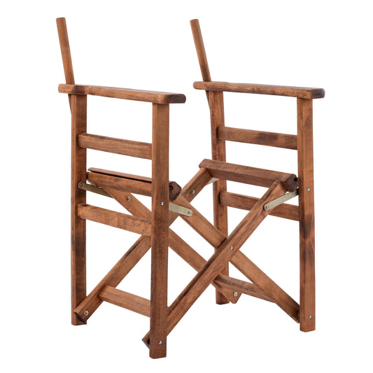 Director's Frame Armchair Limnos Walnut Impregnated Limnos Hm5574.01 57x54x88,5Η Cm