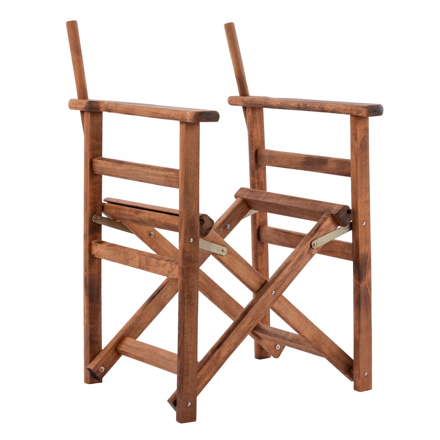 Director's Frame Armchair Limnos Walnut Impregnated Limnos Hm5574.01 57x54x88,5Η Cm