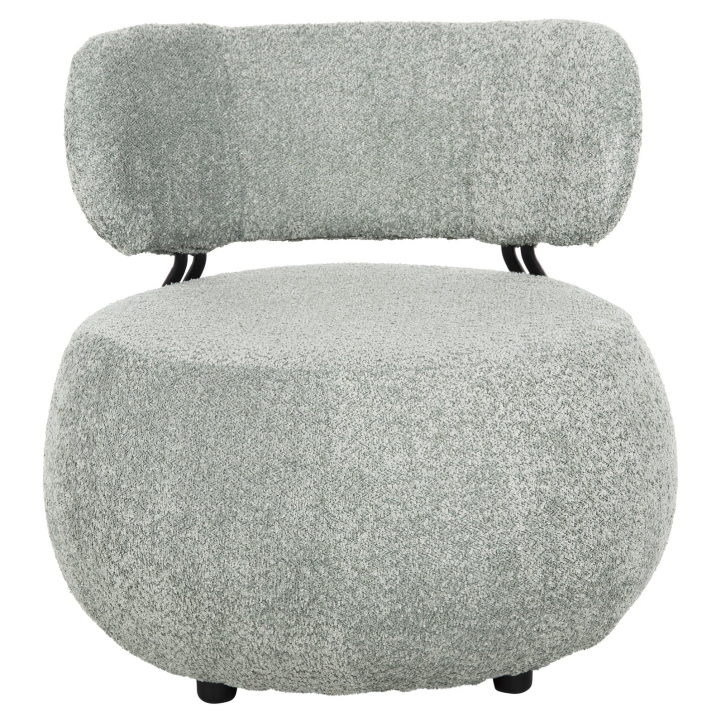 Lounge Chair Round Karsen Hm9598.05 Pistachio Green Boucle Fabric 75x75x75hcm.