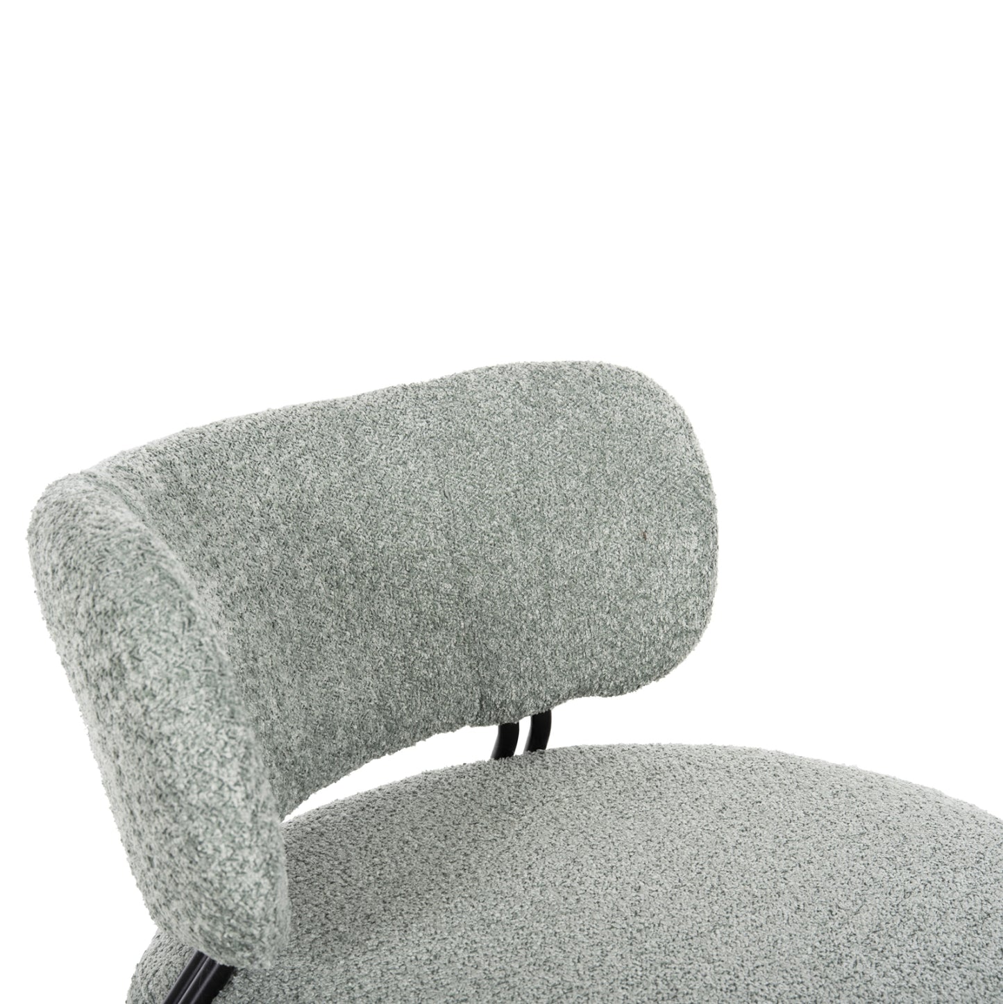 Lounge Chair Round Karsen Hm9598.05 Pistachio Green Boucle Fabric 75x75x75hcm.