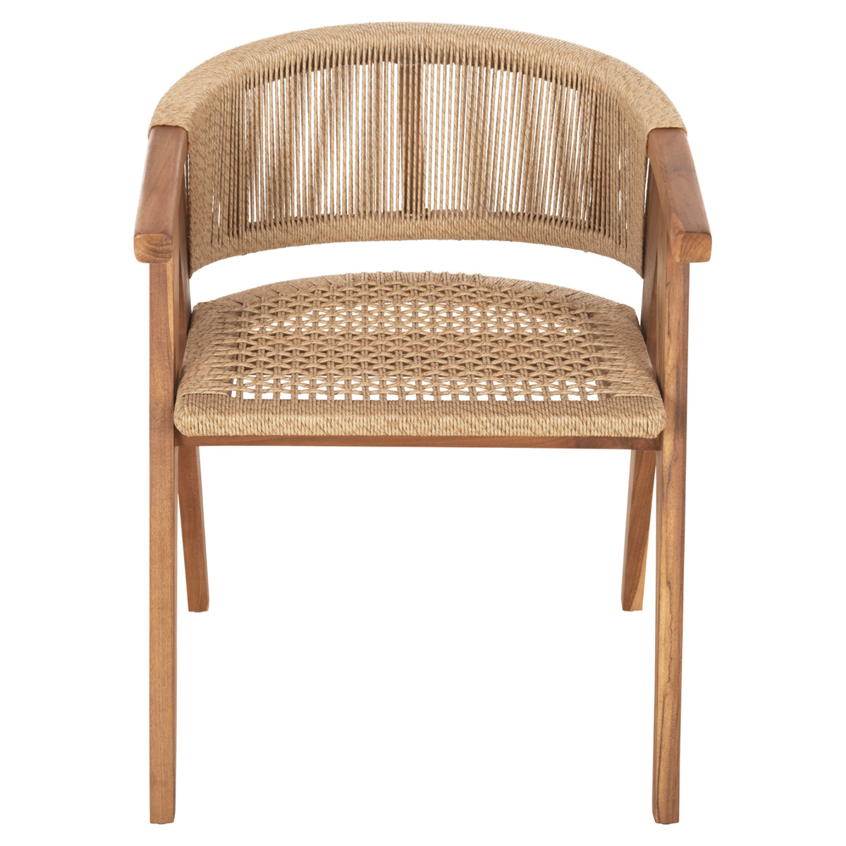 Dining Chair Brann Hm18238 Teak Wood In Natural-synthetic Rope 60x67x76hcm.