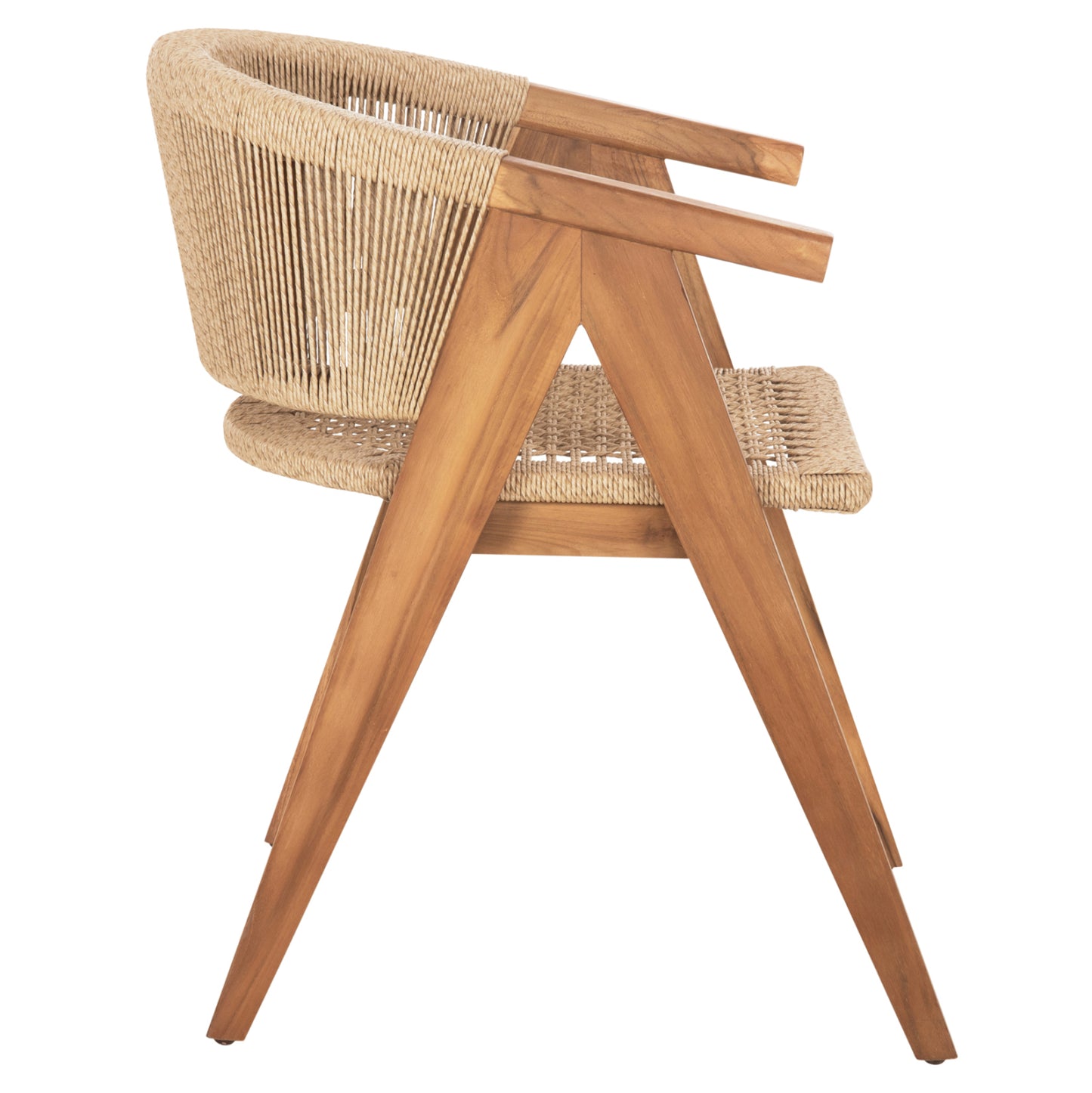 Dining Chair Brann Hm18238 Teak Wood In Natural-synthetic Rope 60x67x76hcm.