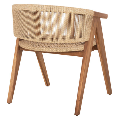 Dining Chair Brann Hm18238 Teak Wood In Natural-synthetic Rope 60x67x76hcm.