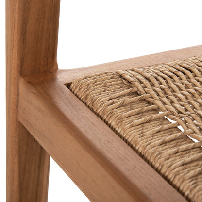 Dining Chair Renly Hm18239 Teak Wood In Natural-viro Rope 60x59x82hcm
