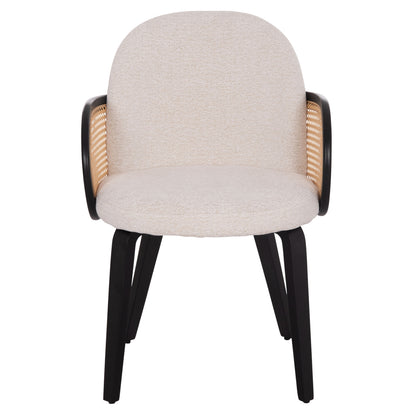 Dining Chair Becker Hm18246.02 Plywood In Black--ecru Fabric 54x62x79hcm.