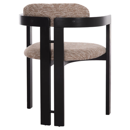 Dining Chair Kall Hm18247.02 Brown Fabric--plywood In Black 56x45x73hcm.