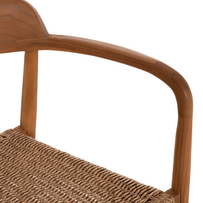 Dining Chair Robby Hm18350 Teak Wood & Viro Rope In Natural Colors 55x50x71hcm.