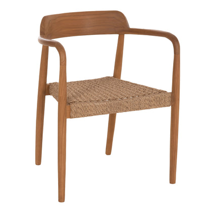 Dining Chair Robby Hm18350 Teak Wood & Viro Rope In Natural Colors 55x50x71hcm.