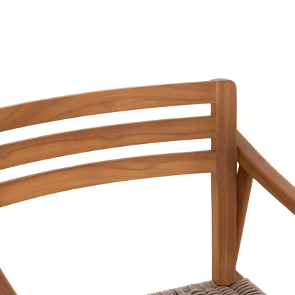 Dining Chair Robin Hm18351 Teak Wood & Viro Rope In Natural Colors 53.5x60x78hcm.