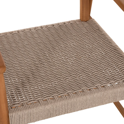 Dining Chair Robin Hm18351 Teak Wood & Viro Rope In Natural Colors 53.5x60x78hcm.