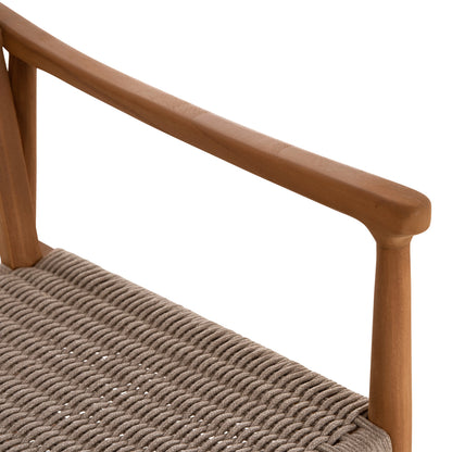 Dining Chair Robin Hm18351 Teak Wood & Viro Rope In Natural Colors 53.5x60x78hcm.
