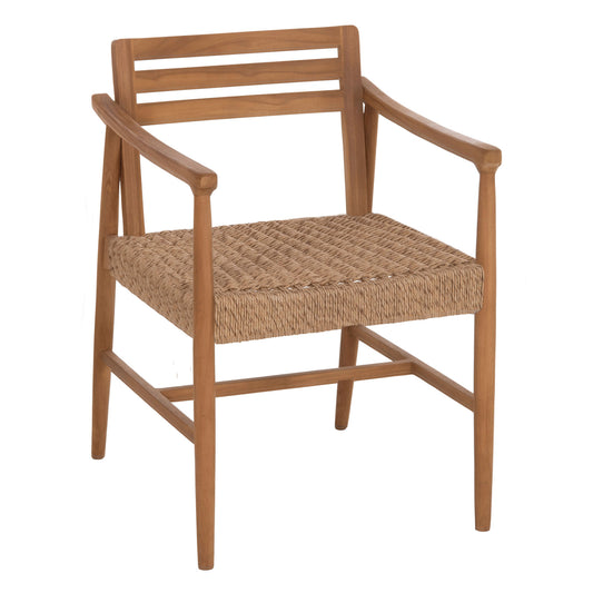 Dining Chair Robin Hm18351 Teak Wood & Viro Rope In Natural Colors 53.5x60x78hcm.