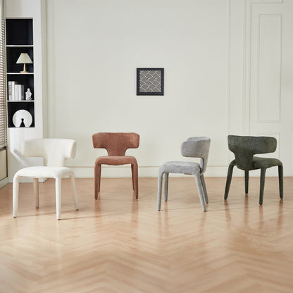 Dining Armchair Bien Hm18361.03 Terracotta Linen Fabric 49.5x55.5x76hcm.