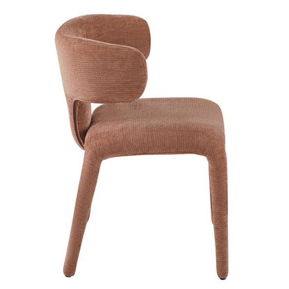 Dining Armchair Bien Hm18361.03 Terracotta Linen Fabric 49.5x55.5x76hcm.