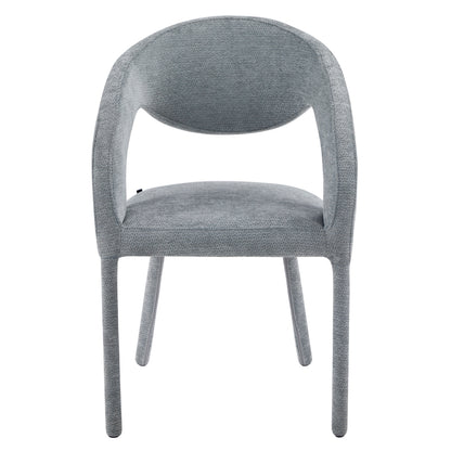 Dining Chair Ofilia Hm18363.01 Light Grey Linen Fabric 58x54.5x85.5hcm