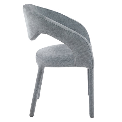 Dining Chair Ofilia Hm18363.01 Light Grey Linen Fabric 58x54.5x85.5hcm