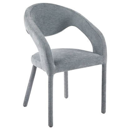 Dining Chair Ofilia Hm18363.01 Light Grey Linen Fabric 58x54.5x85.5hcm