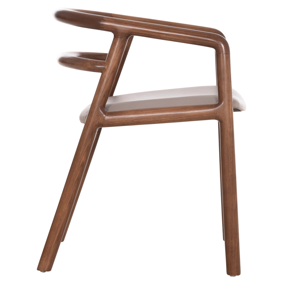 Dining Chair Effy Hm18393.03 Ashwood In Walnut Color--mocha Pu Seat 57x57x70hcm
