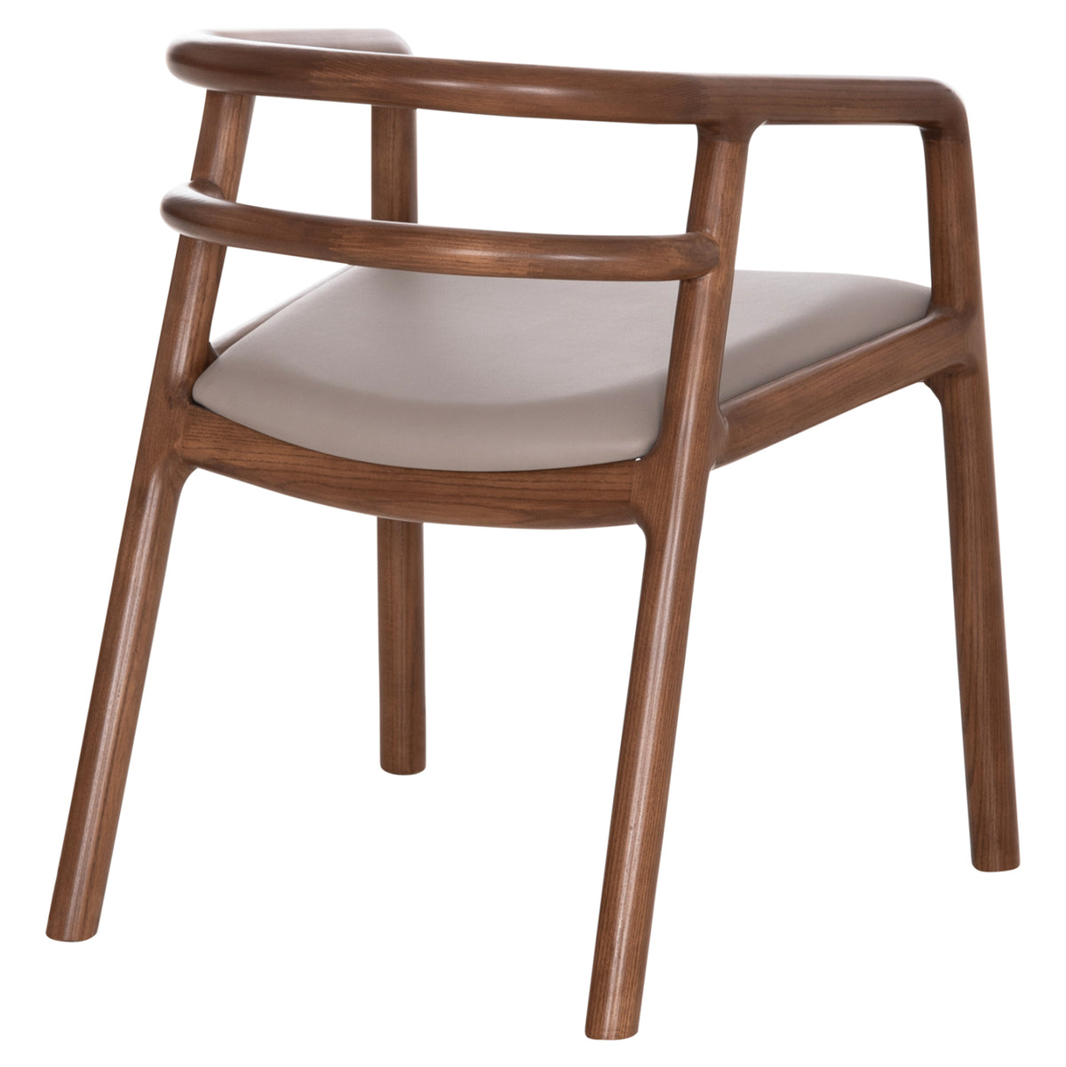 Dining Chair Effy Hm18393.03 Ashwood In Walnut Color--mocha Pu Seat 57x57x70hcm