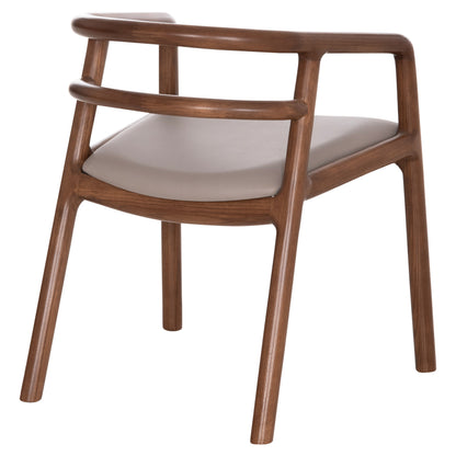 Dining Chair Effy Hm18393.03 Ashwood In Walnut Color--mocha Pu Seat 57x57x70hcm