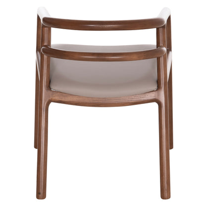 Dining Chair Effy Hm18393.03 Ashwood In Walnut Color--mocha Pu Seat 57x57x70hcm