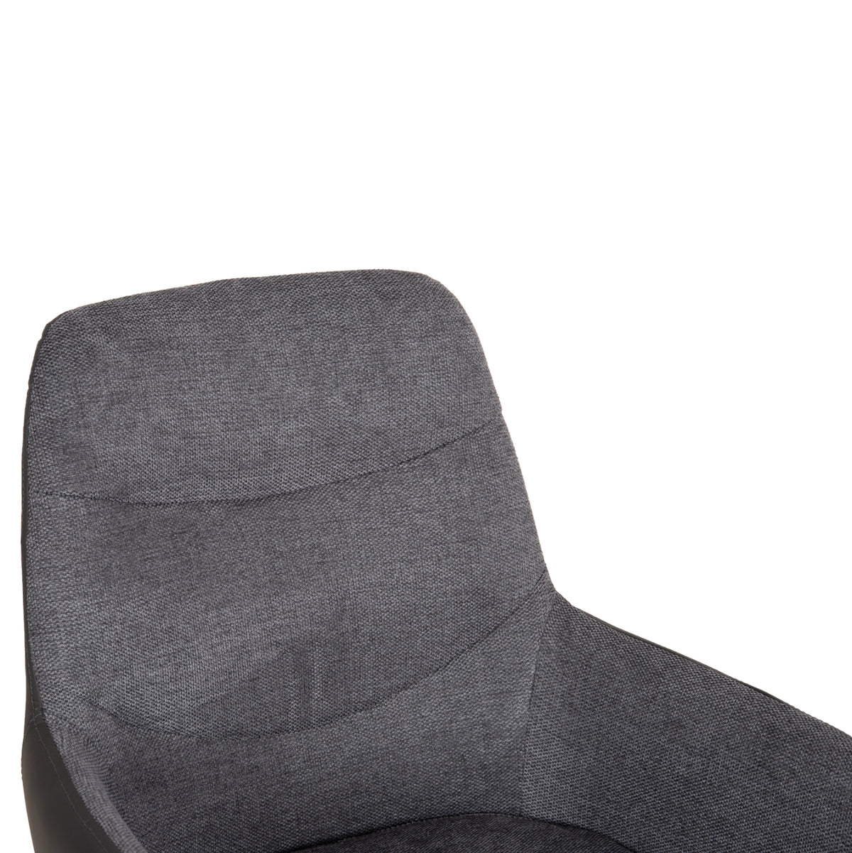 Dining Chair Vanter Hm18409.01 Fabric & Pu In Grey--black Metal Legs 58x65x84hcm