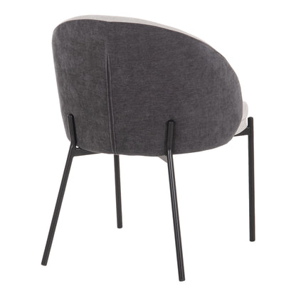 Dining Chair Detton Grey Fabric- Black Legs