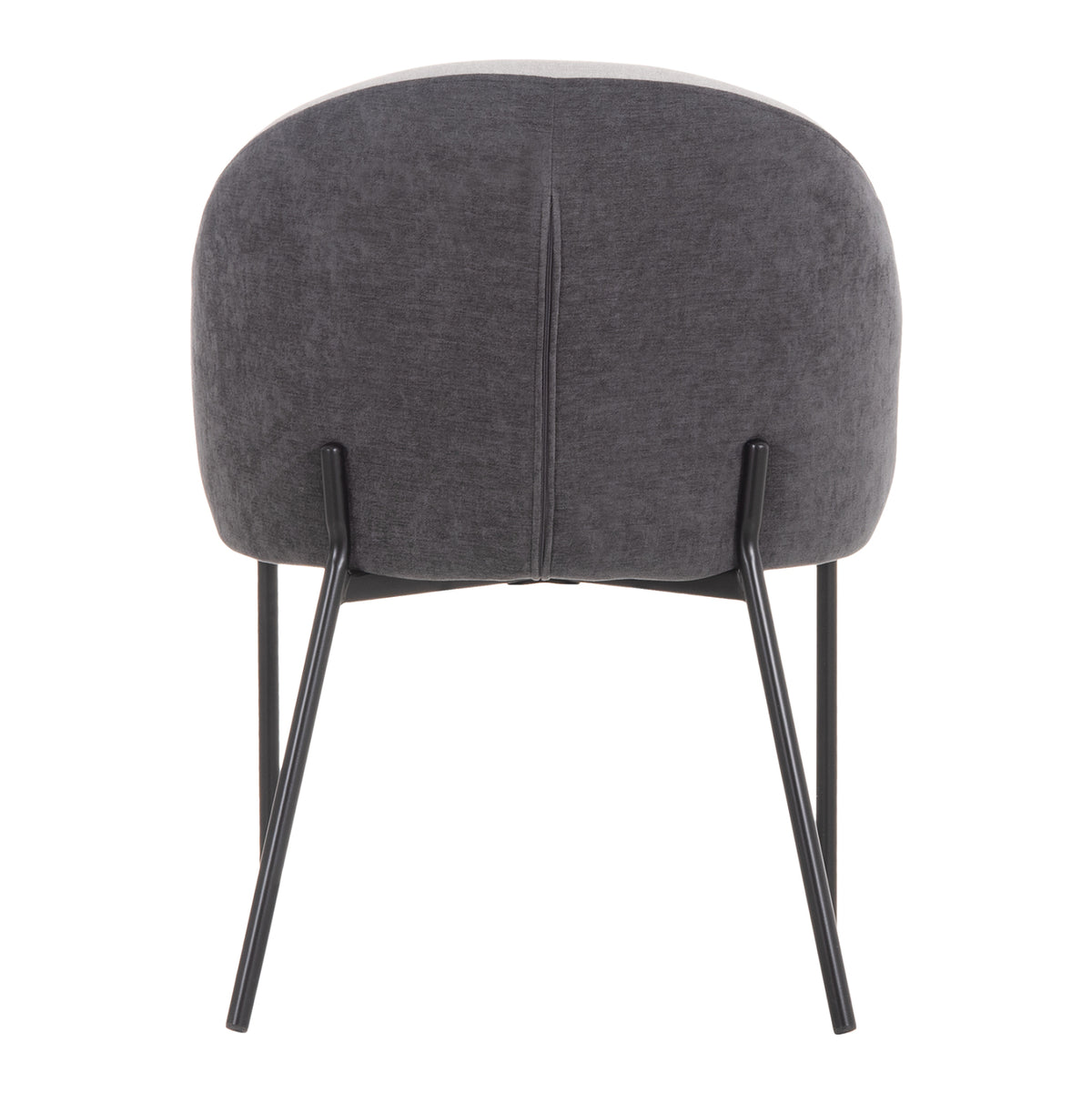 Dining Chair Detton Grey Fabric- Black Legs