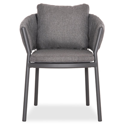 Dining Chair Shanks Hm6207.01 Dark Grey Aluminum & Olefin Fabric 62x60x75-80hcm.