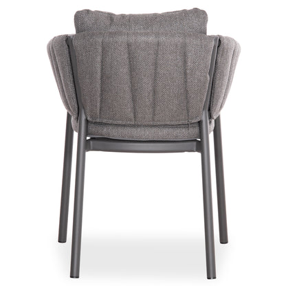 Dining Chair Shanks Hm6207.01 Dark Grey Aluminum & Olefin Fabric 62x60x75-80hcm.