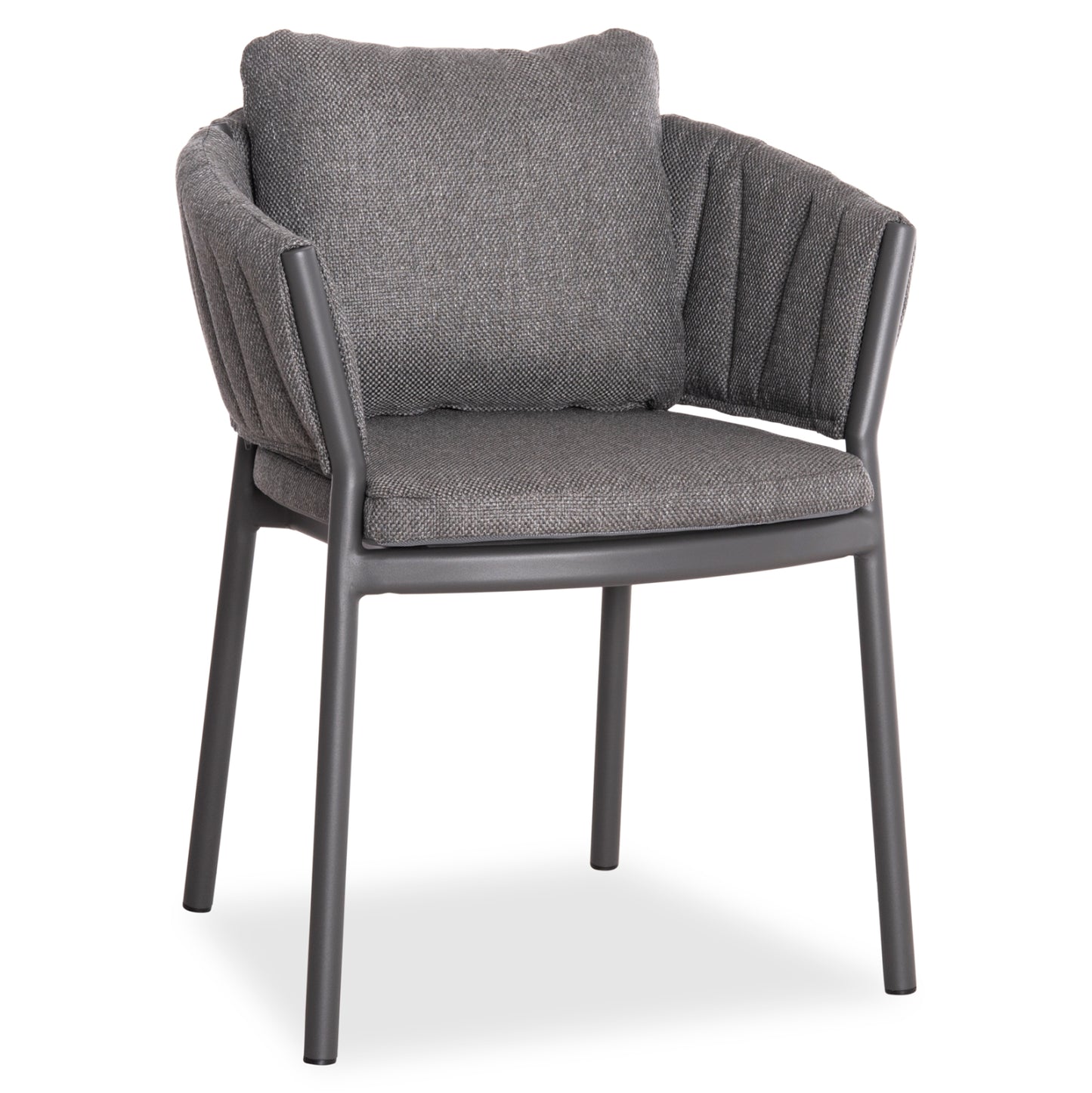 Dining Chair Shanks Hm6207.01 Dark Grey Aluminum & Olefin Fabric 62x60x75-80hcm.