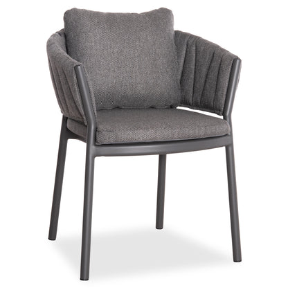 Dining Chair Shanks Hm6207.01 Dark Grey Aluminum & Olefin Fabric 62x60x75-80hcm.