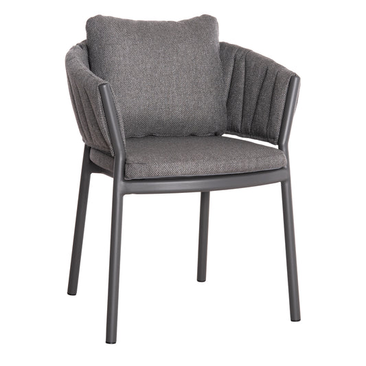 Dining Chair Shanks Hm6207.01 Dark Grey Aluminum & Olefin Fabric 62x60x75-80hcm.