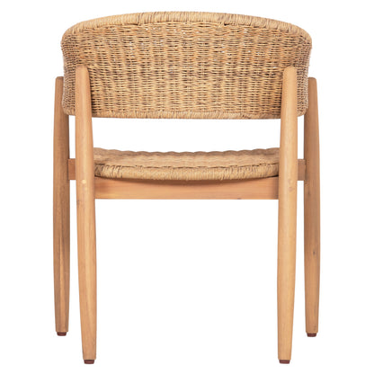 Dining Chair Cort Hm6447 Acacia Wood & Rope In Natural Colors 62x54x74hcm.