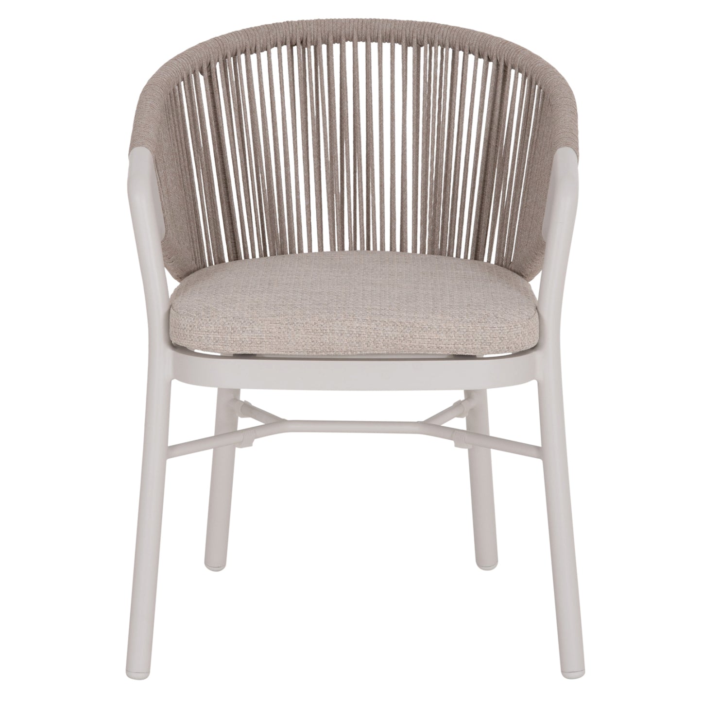 Dining Chair Xantion Hm6472.02 Cream White Aluminum--rope-olefin Cushion In Light Grey 59x60x78hcm.