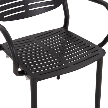 Dining Chair Hilliard Hm6644.01 Aluminum In Charcoal Color 58x52x78hcm.