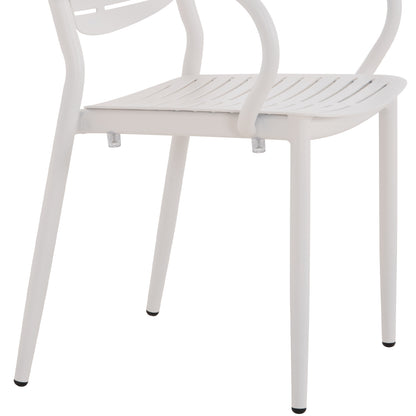 Dining Chair Hilliard Hm6644.02 Aluminum In White Color 58x52x78hcm.