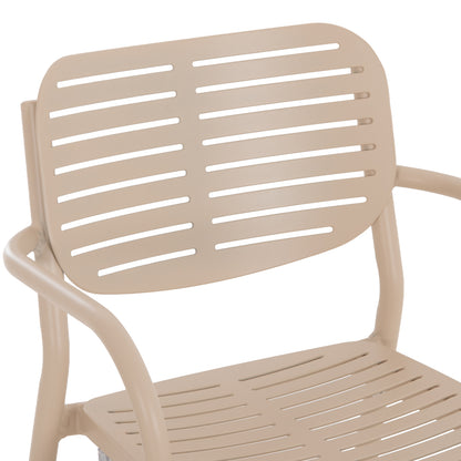 Dining Chair Hilliard Hm6644.04 Aluminum In Champagne Color 58x52x78hcm.